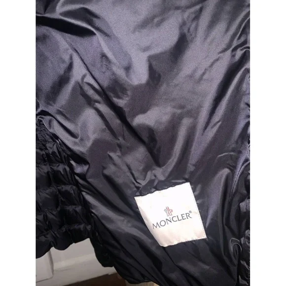 MONCLER BLACK MOTO JACKET WOMENS XL NEW W/TAGS - Picture 5 of 6